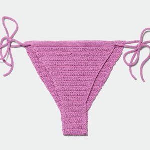 Weekday Lilac Purple Crochet Swim Bikini Bottom Medium NWT